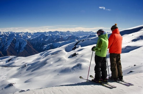 Cardrona Lake Skiers in Queenstown