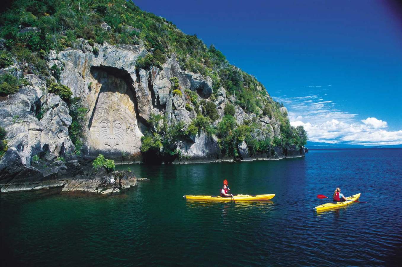 Maori Rock Carvings in Taupo