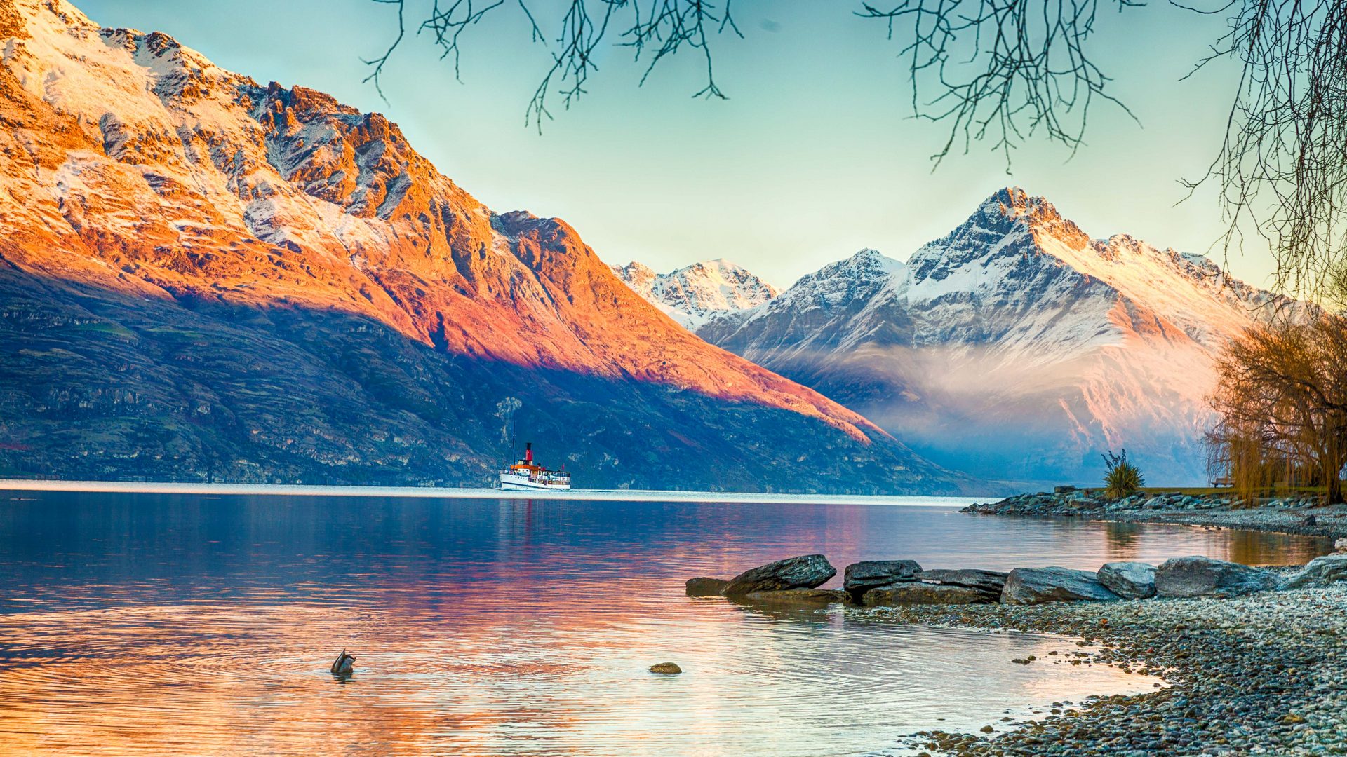 Winter lake view Queenstown